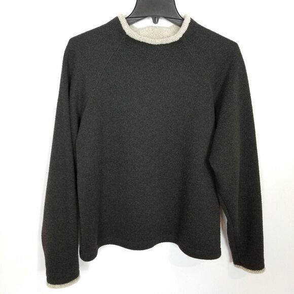 Kuhl Alf Alpaca Fleece Mock Neck Pullover Sweater Sz L black Outdoor Hiking - Picture 1 of 7